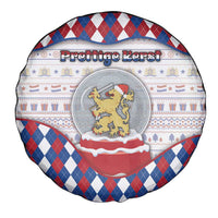 Netherlands Christmas Spare Tire Cover Lion Symbol In Snow Globe - Wonder Print Shop