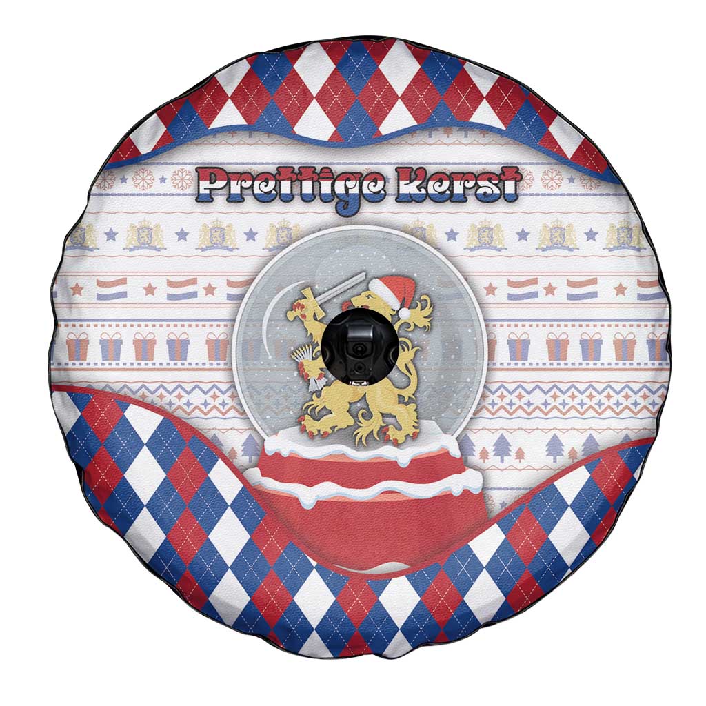 Netherlands Christmas Spare Tire Cover Lion Symbol In Snow Globe - Wonder Print Shop
