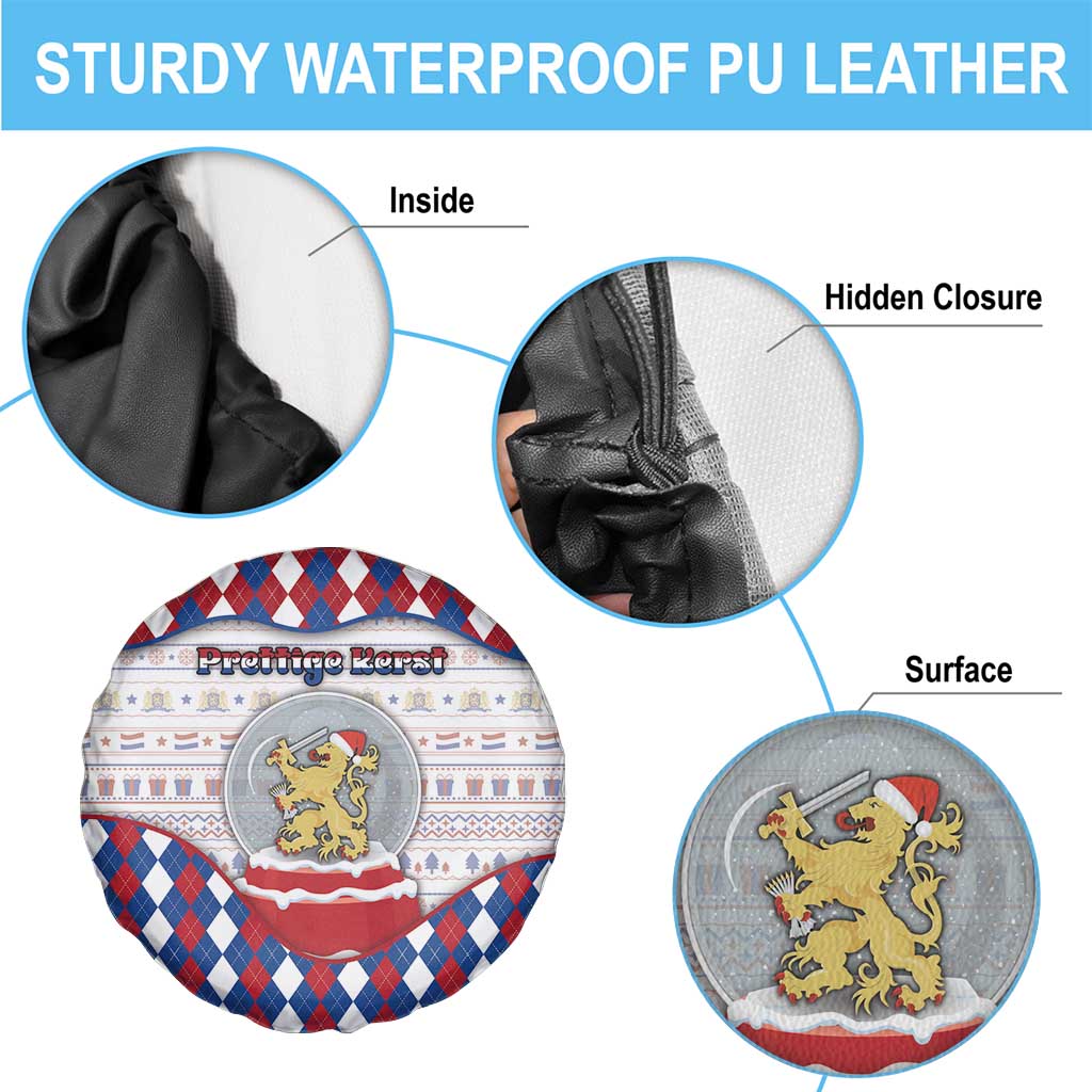 Netherlands Christmas Spare Tire Cover Lion Symbol In Snow Globe - Wonder Print Shop