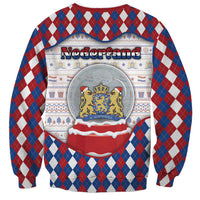 Netherlands Christmas Sweatshirt Lion Symbol In Snow Globe - Wonder Print Shop
