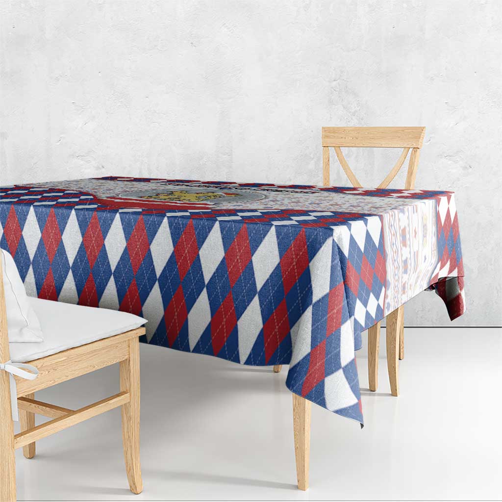 Netherlands Christmas Tablecloth Lion Symbol In Snow Globe - Wonder Print Shop