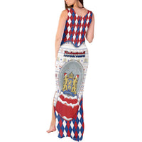 Netherlands Christmas Tank Maxi Dress Lion Symbol In Snow Globe - Wonder Print Shop