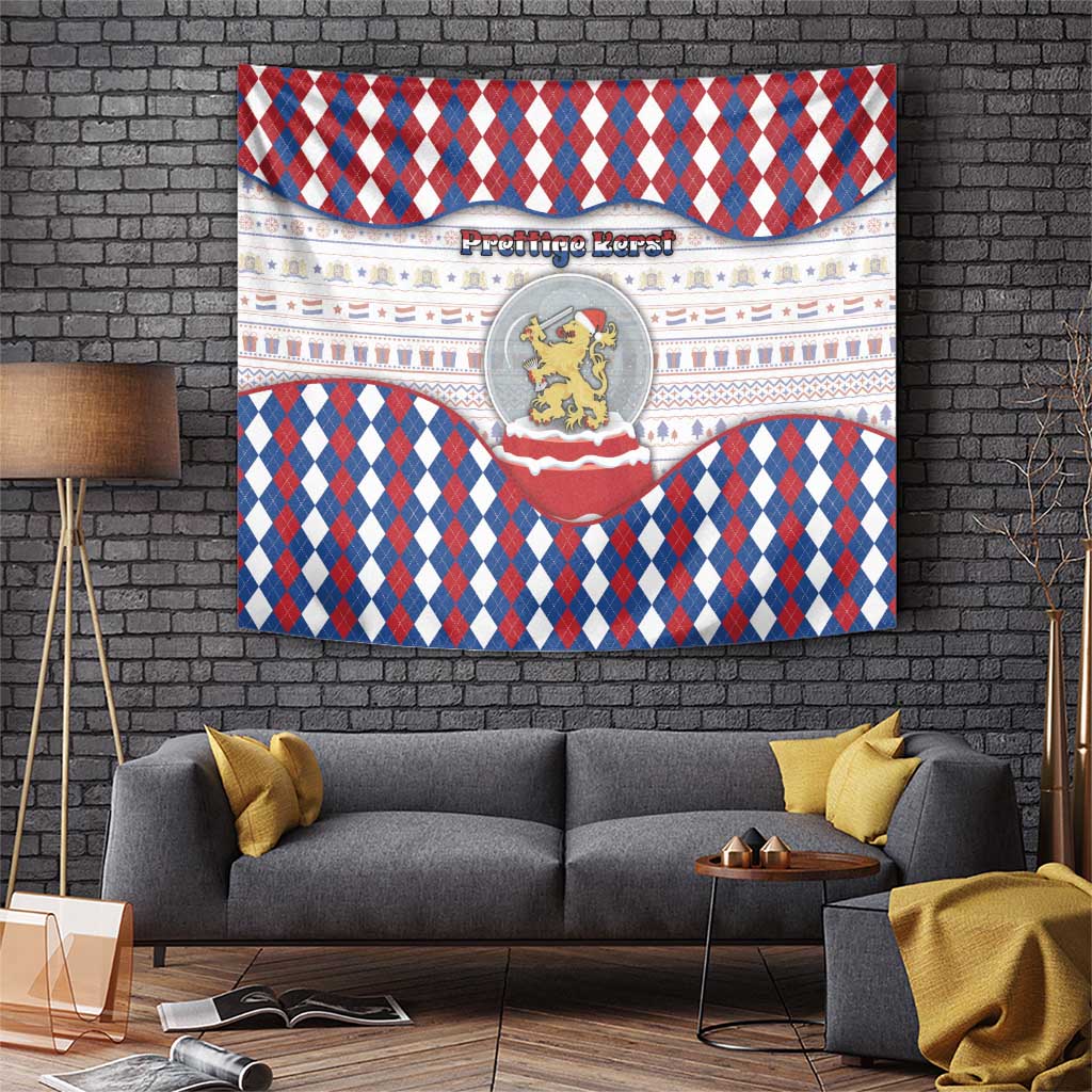 Netherlands Christmas Tapestry Lion Symbol In Snow Globe - Wonder Print Shop