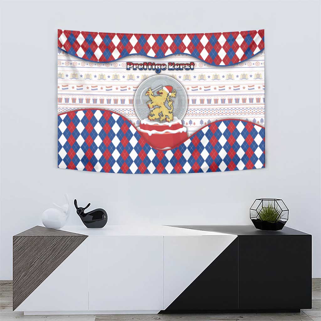 Netherlands Christmas Tapestry Lion Symbol In Snow Globe - Wonder Print Shop