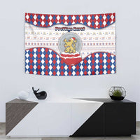 Netherlands Christmas Tapestry Lion Symbol In Snow Globe - Wonder Print Shop