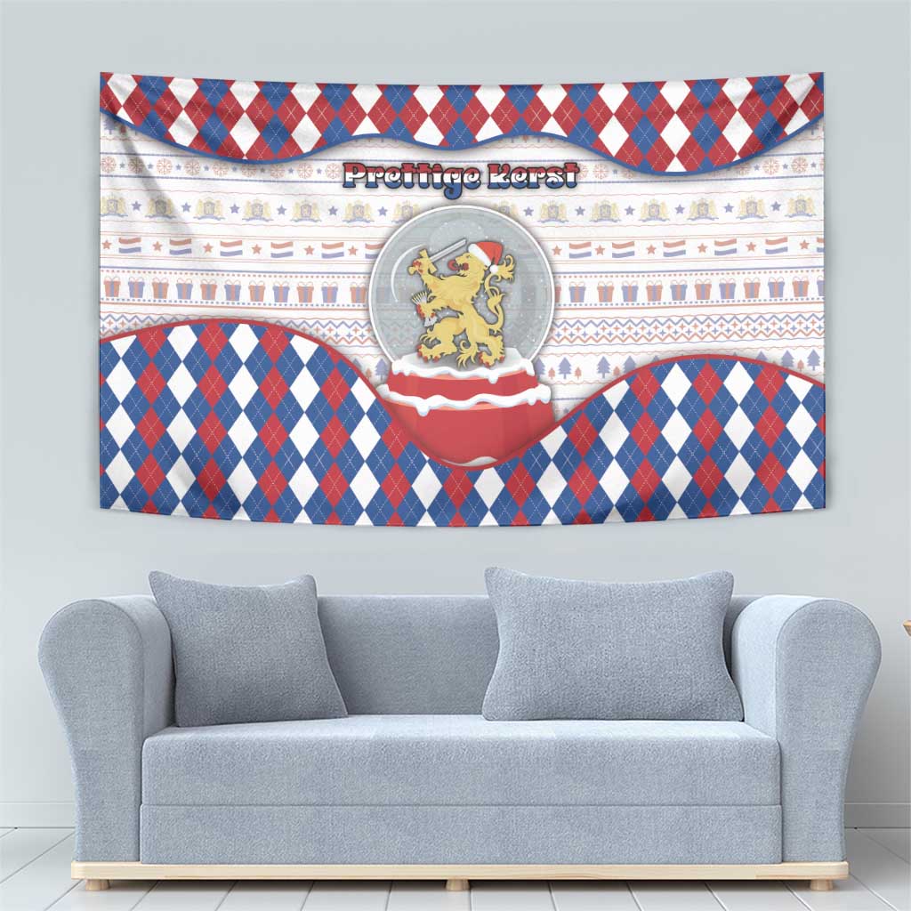 Netherlands Christmas Tapestry Lion Symbol In Snow Globe - Wonder Print Shop