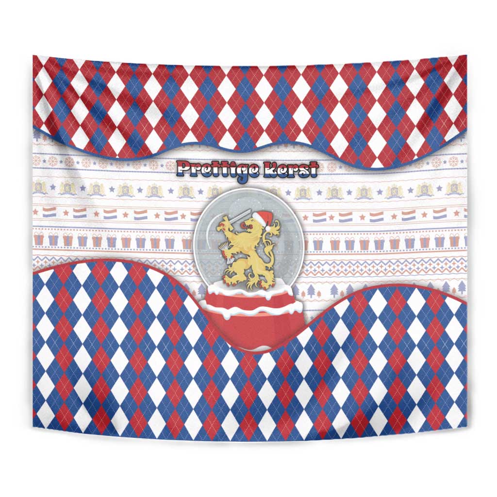 Netherlands Christmas Tapestry Lion Symbol In Snow Globe - Wonder Print Shop