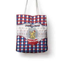 Netherlands Christmas Tote Bag Lion Symbol In Snow Globe - Wonder Print Shop