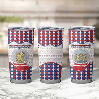 Netherlands Christmas Tumbler Cup Lion Symbol In Snow Globe - Wonder Print Shop