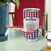 Netherlands Christmas Tumbler Cup Lion Symbol In Snow Globe - Wonder Print Shop