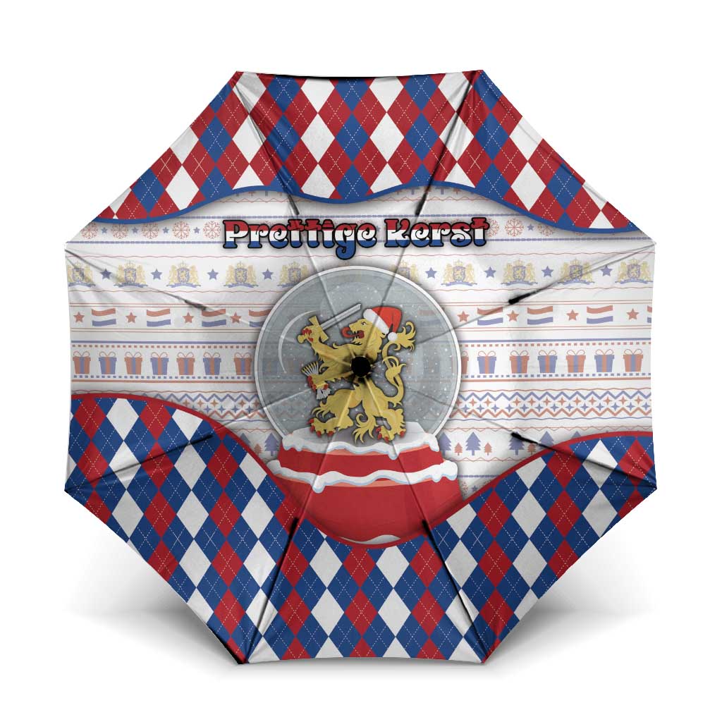 Netherlands Christmas Umbrella Lion Symbol In Snow Globe - Wonder Print Shop