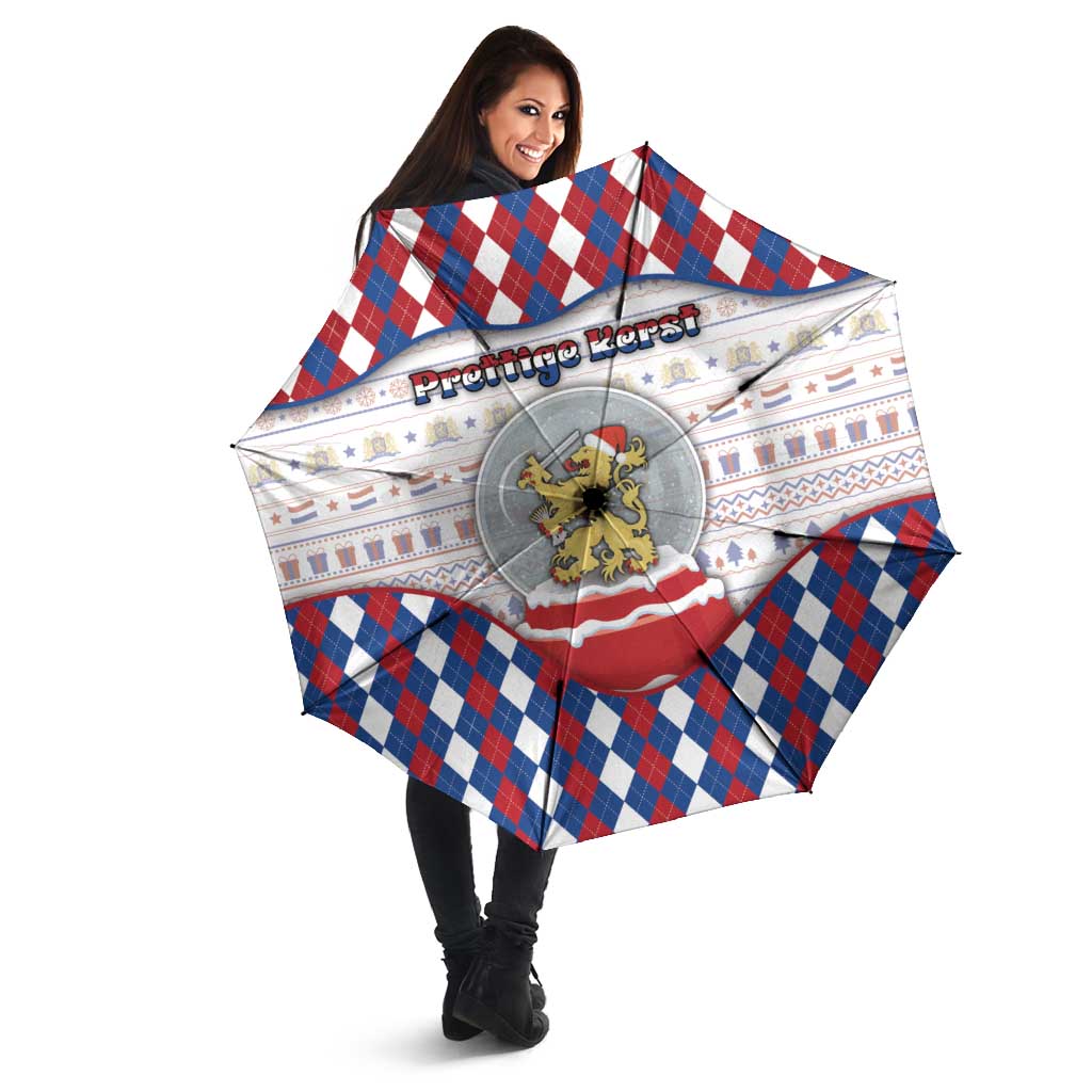 Netherlands Christmas Umbrella Lion Symbol In Snow Globe - Wonder Print Shop