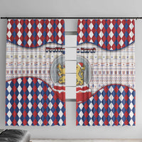 Netherlands Christmas Window Curtain Lion Symbol In Snow Globe - Wonder Print Shop