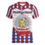 Netherlands Christmas Women V-Neck T-Shirt Lion Symbol In Snow Globe - Wonder Print Shop