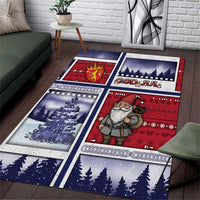 Norway Christmas Area Rug Julenisse God Jul - Wonder Print Shop