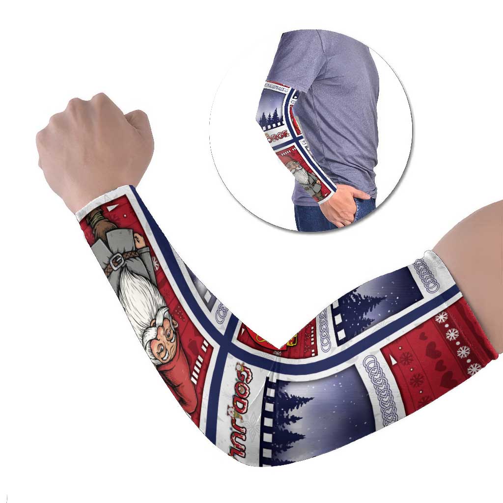 Norway Christmas Arm Sleeves Julenisse God Jul - Wonder Print Shop