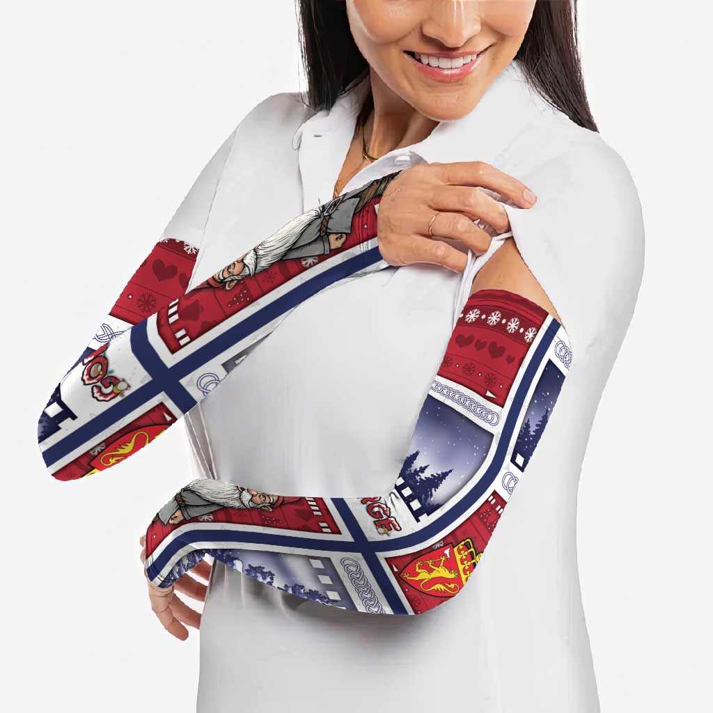 Norway Christmas Arm Sleeves Julenisse God Jul - Wonder Print Shop