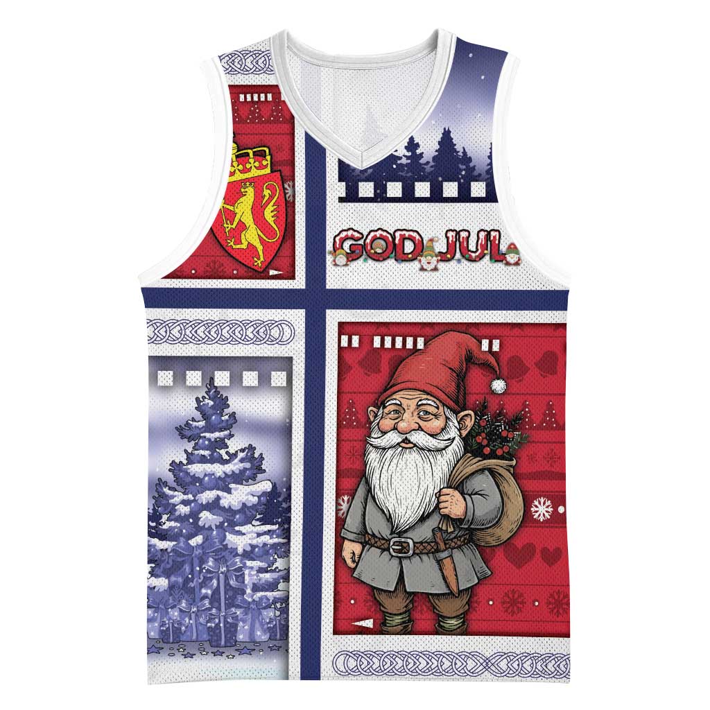 Norway Christmas Basketball Jersey Julenisse God Jul - Wonder Print Shop