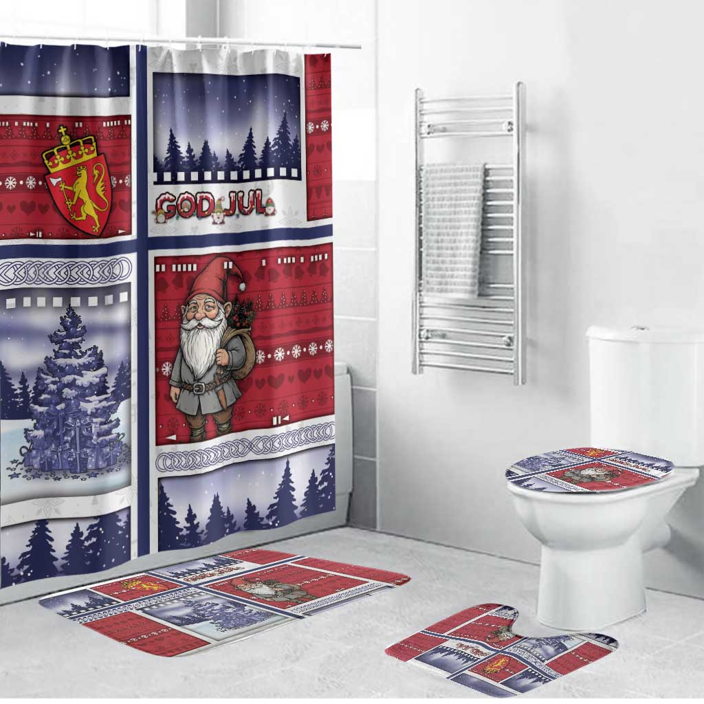 Norway Christmas Bathroom Set Julenisse God Jul - Wonder Print Shop
