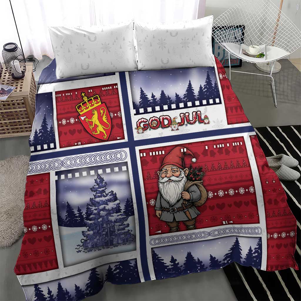 Norway Christmas Bedding Set Julenisse God Jul - Wonder Print Shop