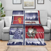 Norway Christmas Blanket Julenisse God Jul - Wonder Print Shop