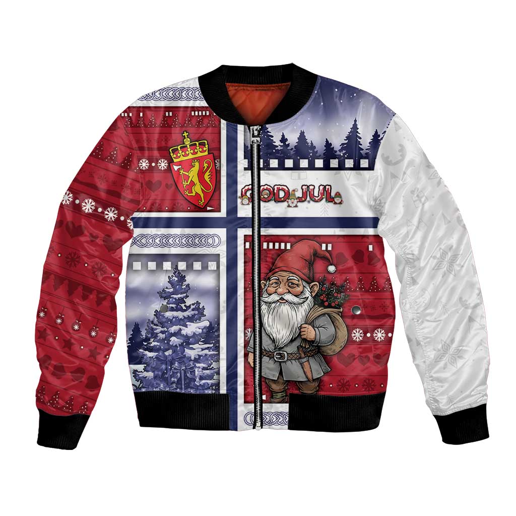 Norway Christmas Bomber Jacket Julenisse God Jul - Wonder Print Shop