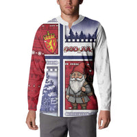 Norway Christmas Button Sweatshirt Julenisse God Jul - Wonder Print Shop