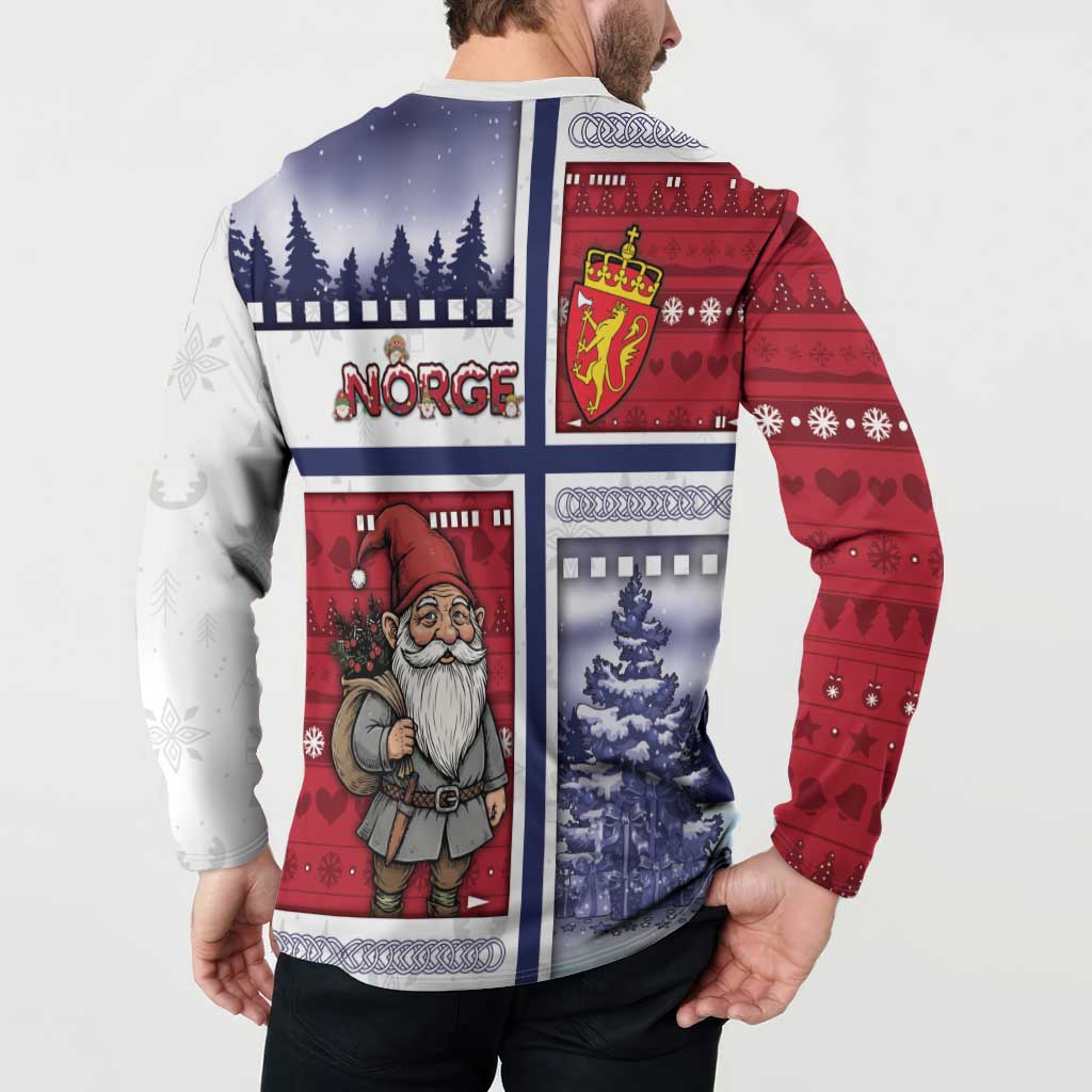 Norway Christmas Button Sweatshirt Julenisse God Jul - Wonder Print Shop