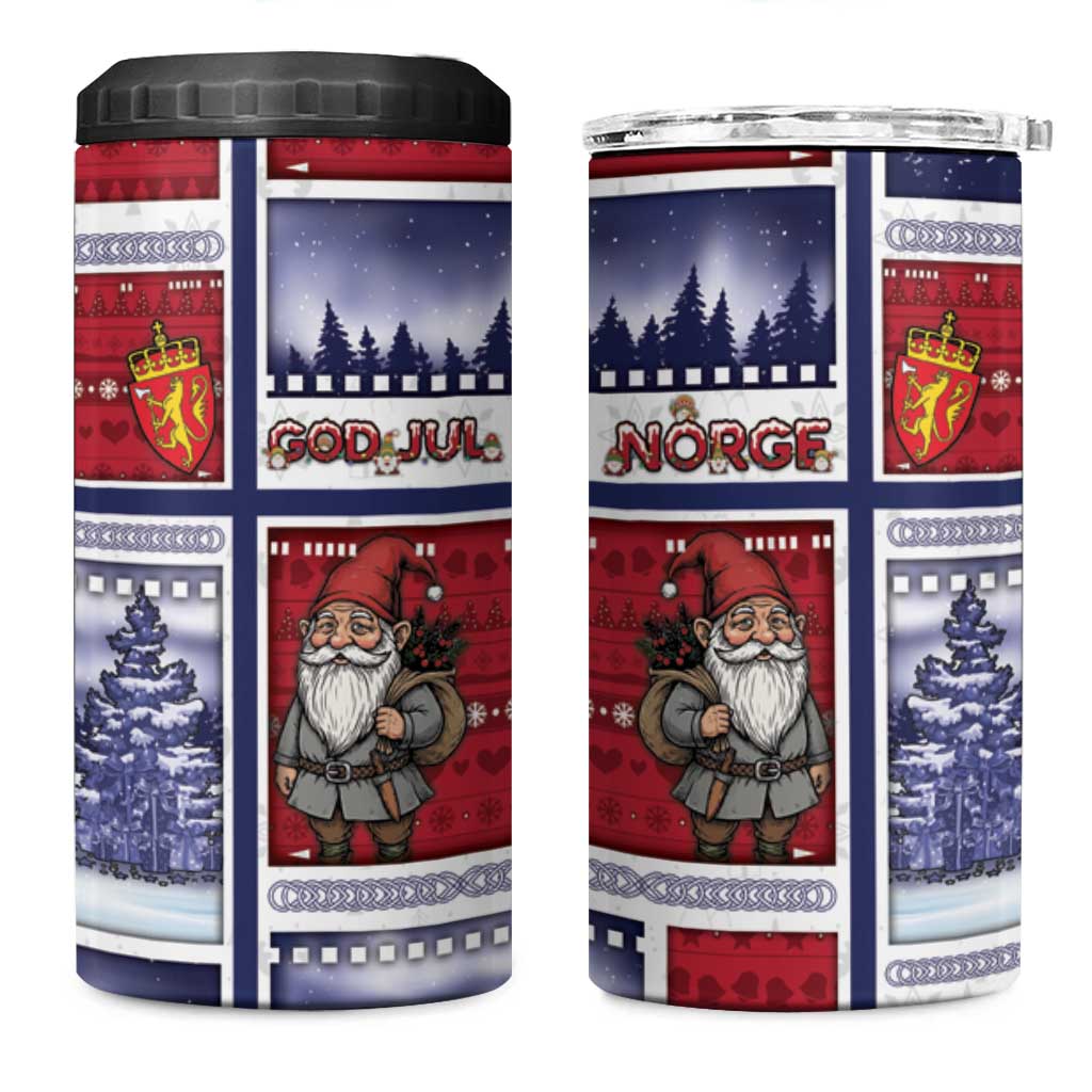 Norway Christmas 4 in 1 Can Cooler Tumbler Julenisse God Jul - Wonder Print Shop