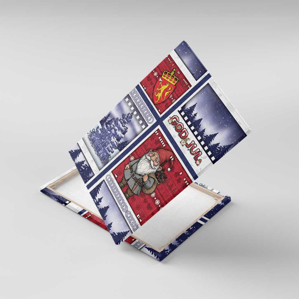 Norway Christmas Canvas Wall Art Julenisse God Jul - Wonder Print Shop