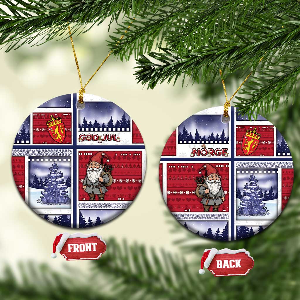 Norway Christmas Ceramic Ornament Julenisse God Jul - Wonder Print Shop
