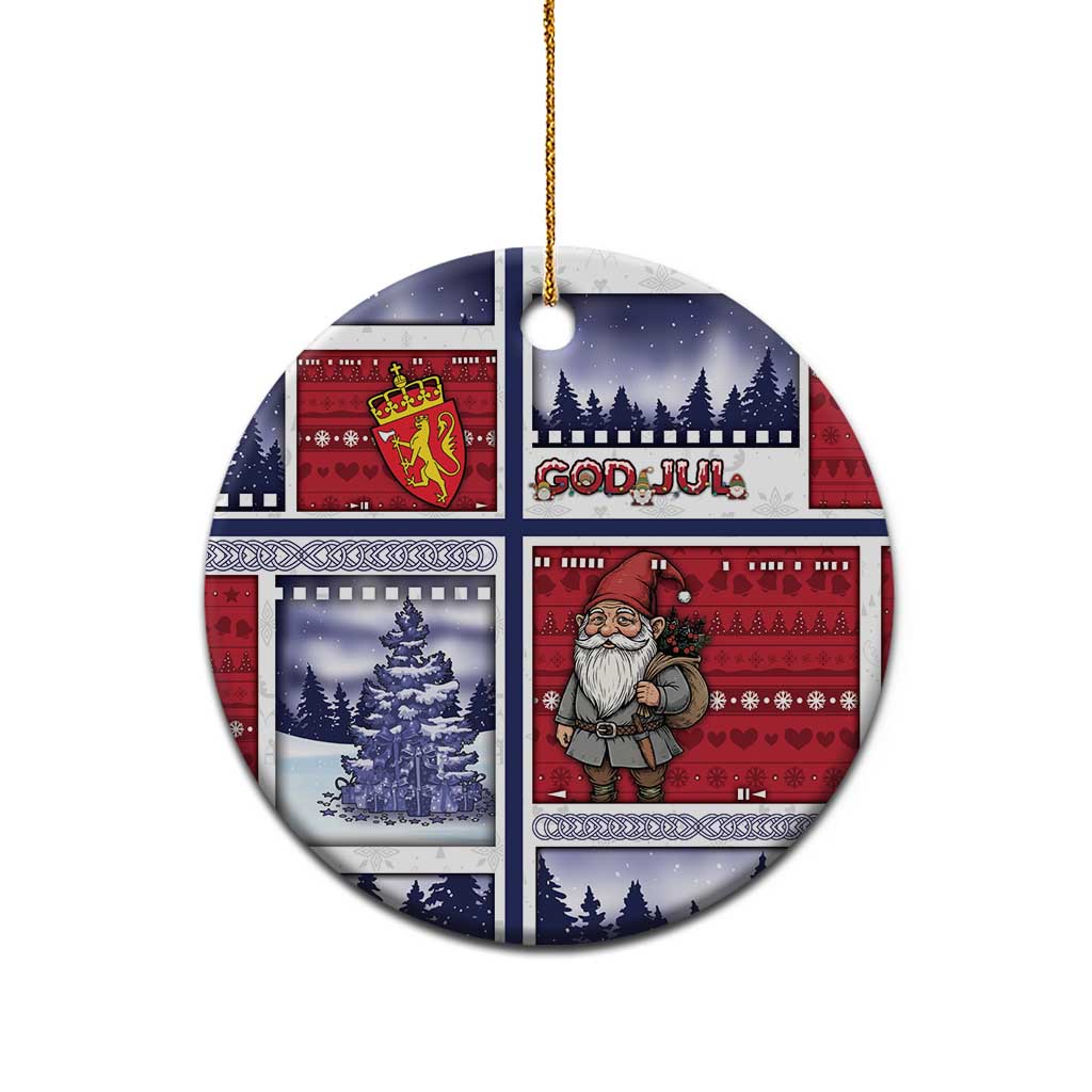 Norway Christmas Ceramic Ornament Julenisse God Jul - Wonder Print Shop
