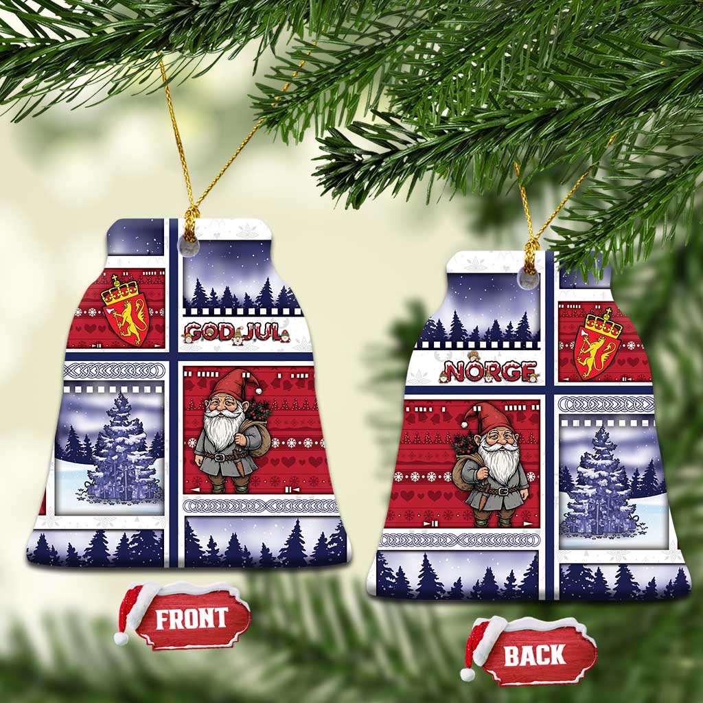 Norway Christmas Ceramic Ornament Julenisse God Jul - Wonder Print Shop