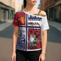 Norway Christmas Cross Shoulder Shirt Julenisse God Jul - Wonder Print Shop
