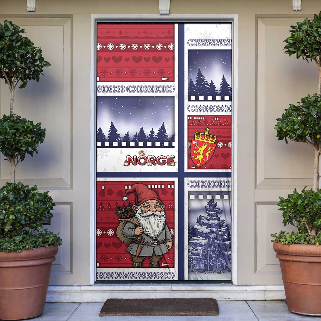 Norway Christmas Door Cover Julenisse God Jul - Wonder Print Shop