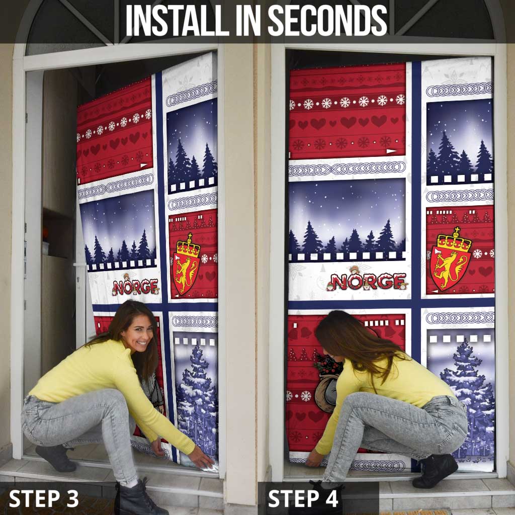 Norway Christmas Door Cover Julenisse God Jul - Wonder Print Shop