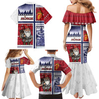 Norway Christmas Family Matching Mermaid Dress and Hawaiian Shirt Julenisse God Jul - Wonder Print Shop