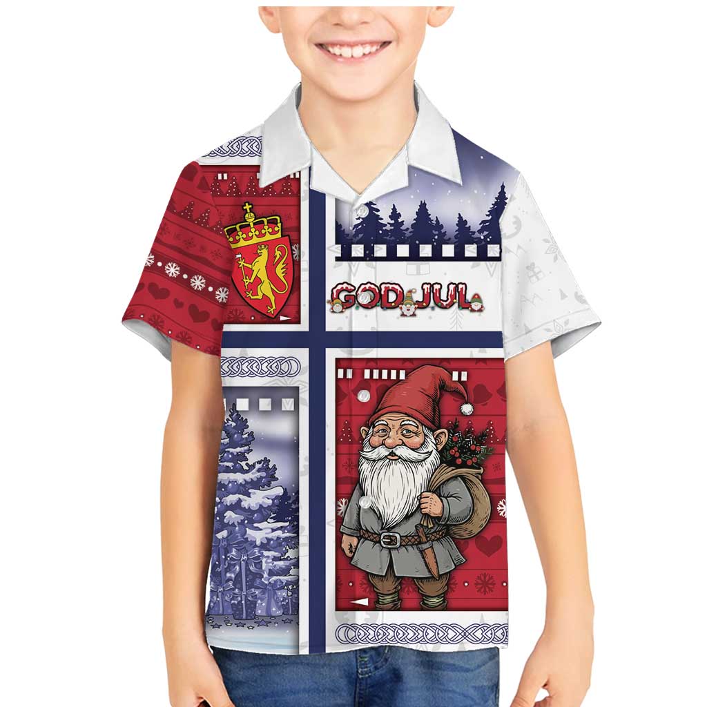 Norway Christmas Family Matching Mermaid Dress and Hawaiian Shirt Julenisse God Jul - Wonder Print Shop