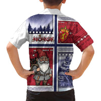 Norway Christmas Family Matching Off Shoulder Short Dress and Hawaiian Shirt Julenisse God Jul - Wonder Print Shop