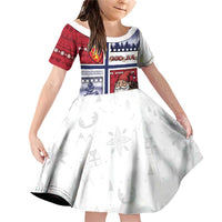 Norway Christmas Family Matching Off Shoulder Short Dress and Hawaiian Shirt Julenisse God Jul - Wonder Print Shop