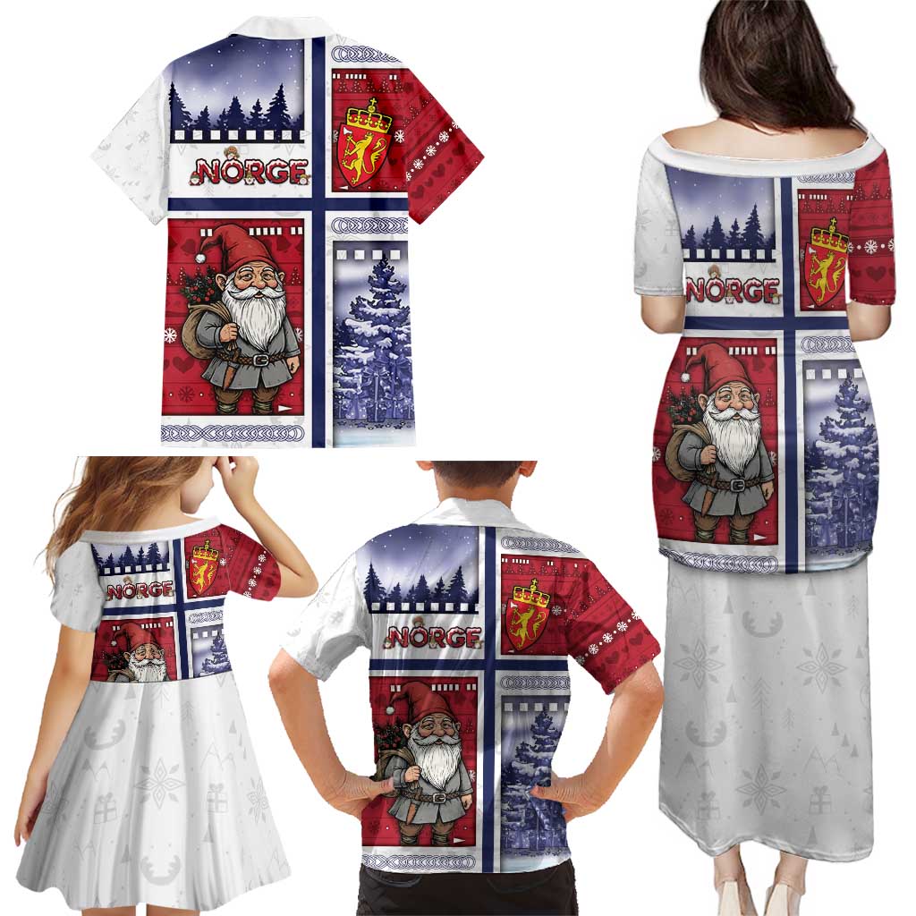 Norway Christmas Family Matching Puletasi and Hawaiian Shirt Julenisse God Jul - Wonder Print Shop