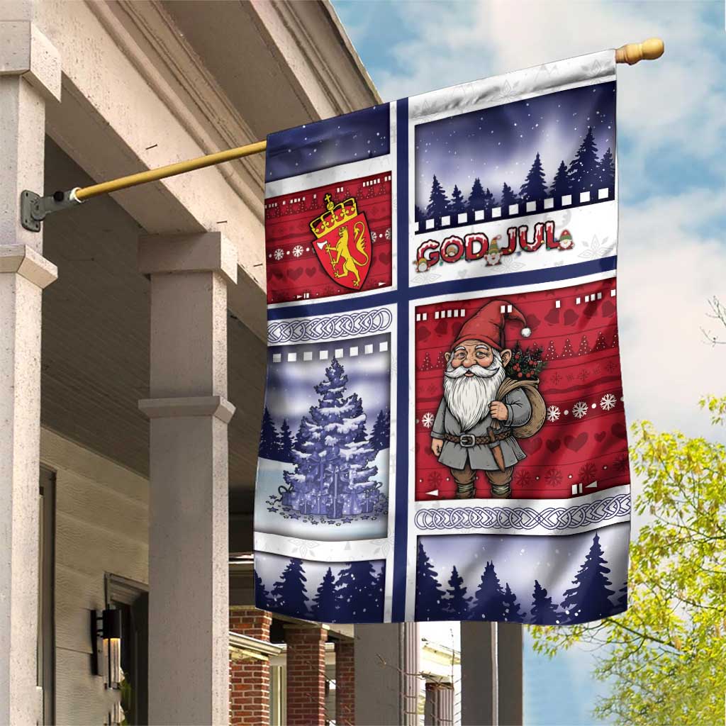Norway Christmas Garden Flag Julenisse God Jul - Wonder Print Shop