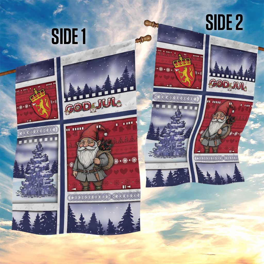 Norway Christmas Garden Flag Julenisse God Jul - Wonder Print Shop
