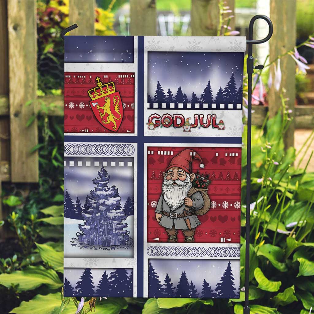 Norway Christmas Garden Flag Julenisse God Jul - Wonder Print Shop