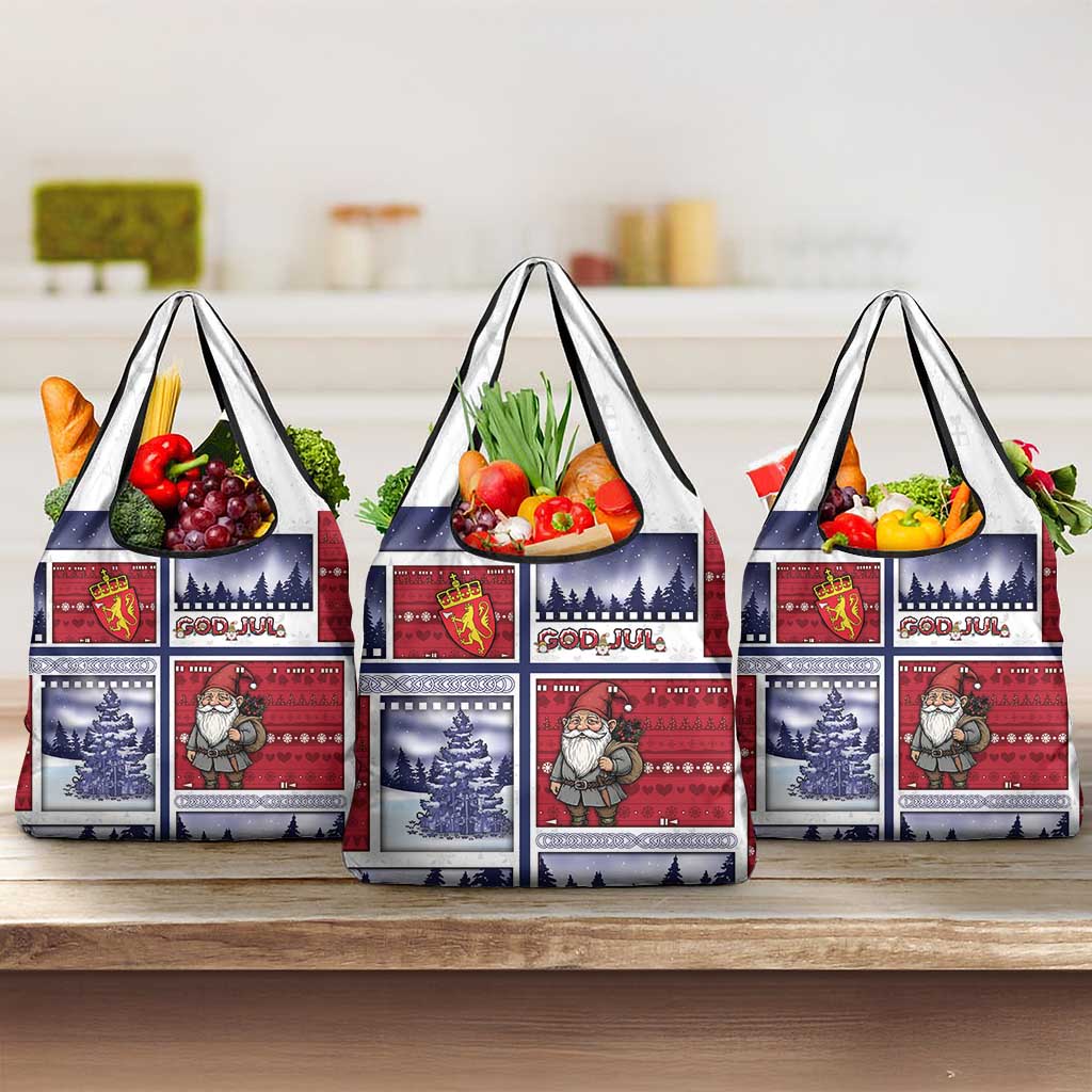 Norway Christmas Grocery Bag Julenisse God Jul - Wonder Print Shop