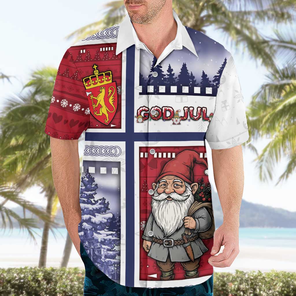 Norway Christmas Hawaiian Shirt Julenisse God Jul - Wonder Print Shop