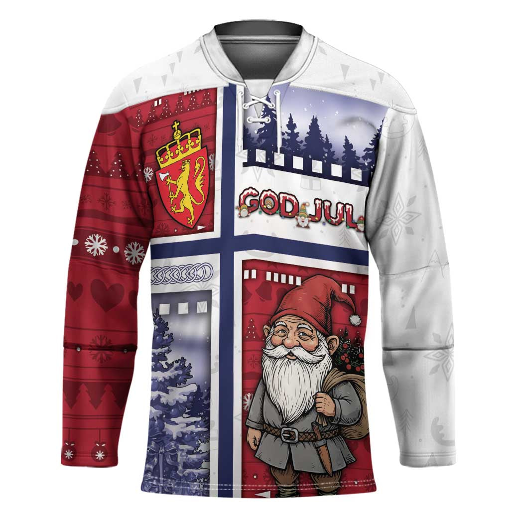 Norway Christmas Hockey Jersey Julenisse God Jul - Wonder Print Shop