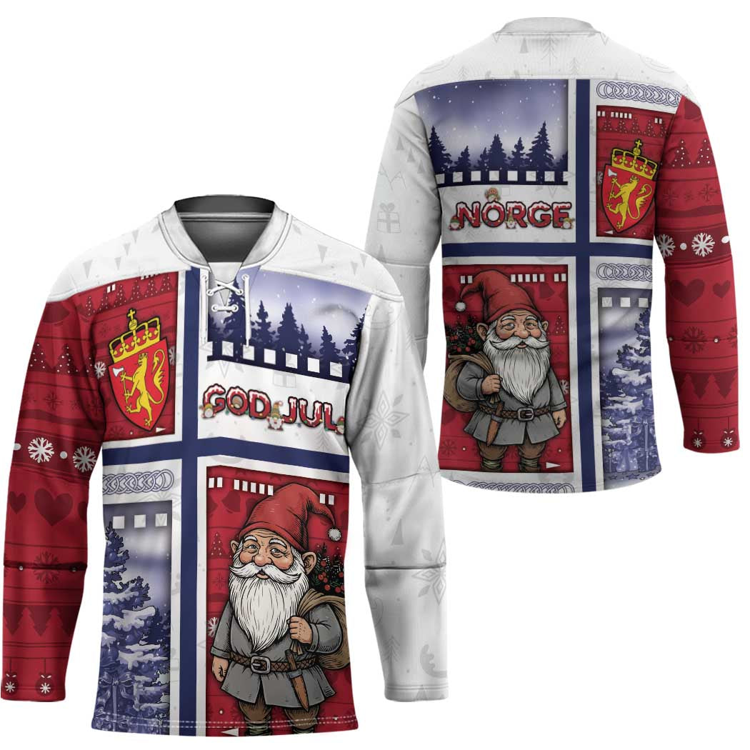 Norway Christmas Hockey Jersey Julenisse God Jul - Wonder Print Shop
