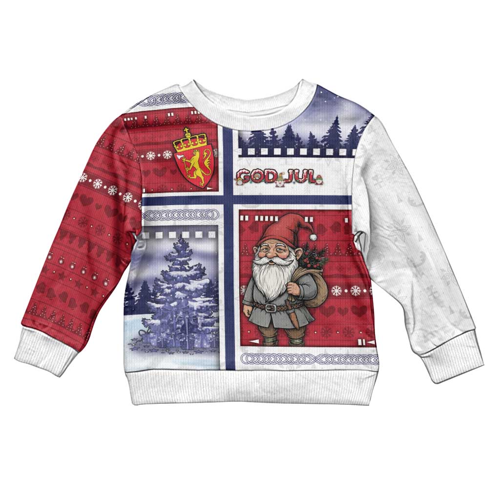 Norway Christmas Kid Ugly Christmas Sweater Julenisse God Jul - Wonder Print Shop