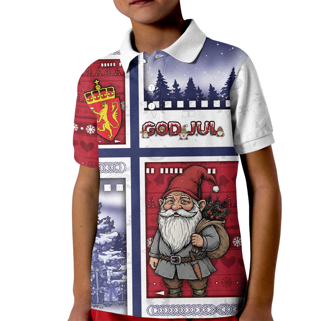 Norway Christmas Kid Polo Shirt Julenisse God Jul - Wonder Print Shop
